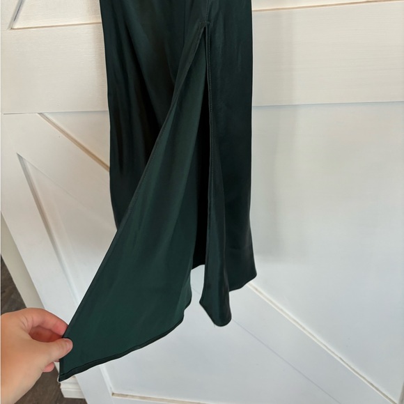 Zara Emerald Green Silky Dress - Picture 5 of 5